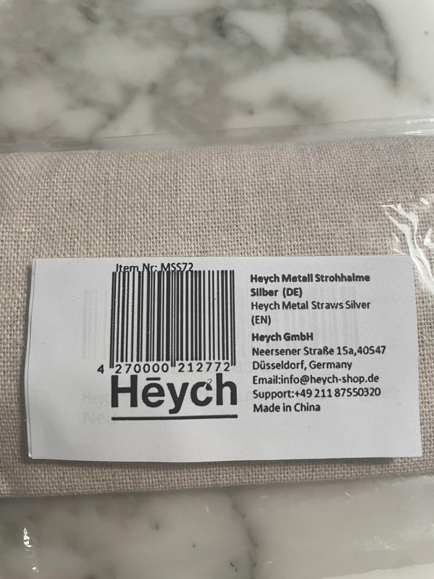 Heych 6 Stk.Edelstahl Strohhalme Set (Farbe: Silber)