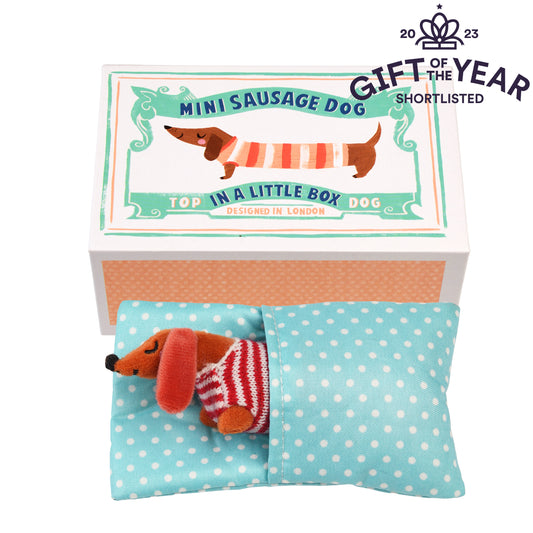 Rex London Mini Dackel “Mini Sausage Dog in a little box”