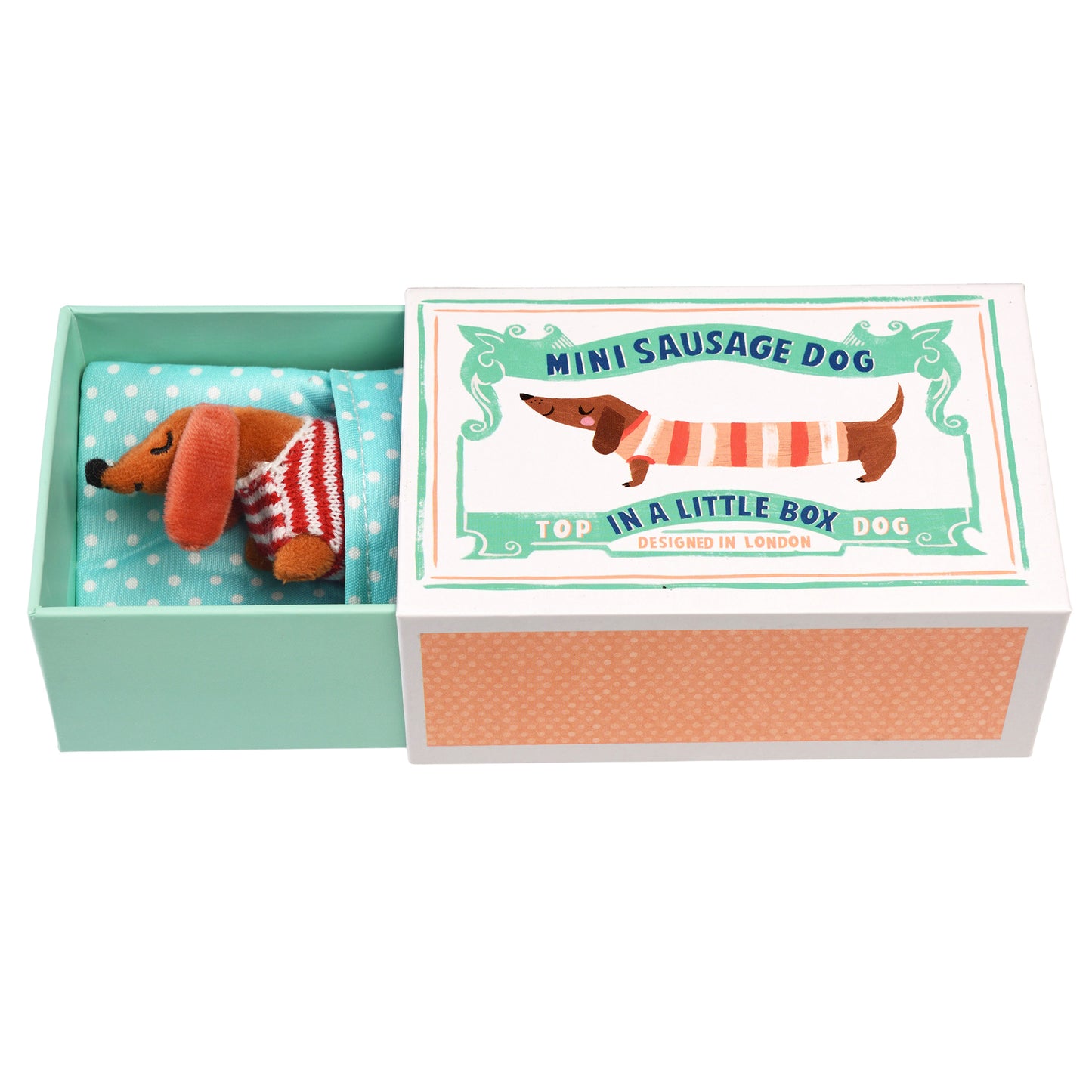 Rex London Mini Dackel “Mini Sausage Dog in a little box”