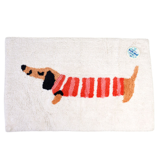 Rex London Badematte  mit Mini Dackel “Sausage Dog” Motiv